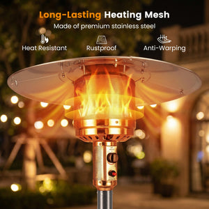 50 000 BTU Patio Propane Gas Heater with Stainless Steel Burner-Gray view 7