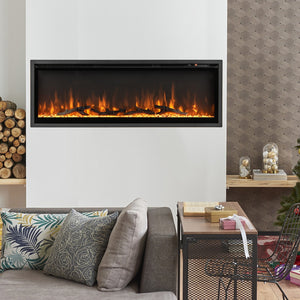 50 Inches Electric Fireplace in-Wall Recessed with Remote Control and Adjustable Color and Brightness-50 inches view 2