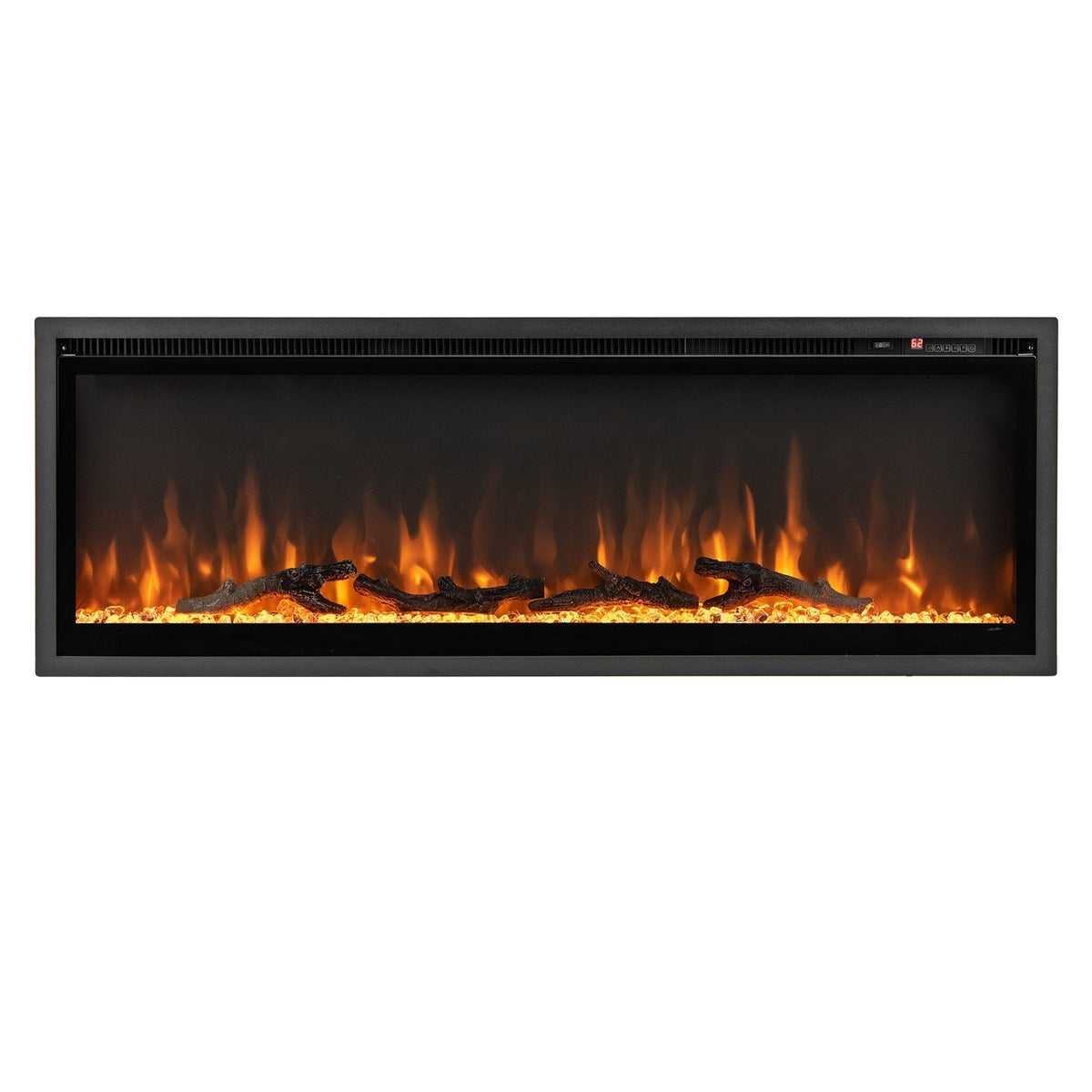50 Inches Electric Fireplace in-Wall Recessed with Remote Control and Adjustable Color and Brightness-50 inches view 3
