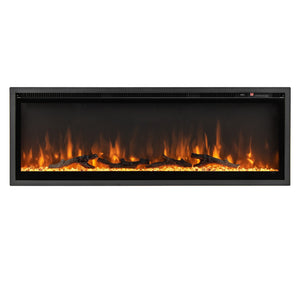 50 Inches Electric Fireplace in-Wall Recessed with Remote Control and Adjustable Color and Brightness-50 inches view 3
