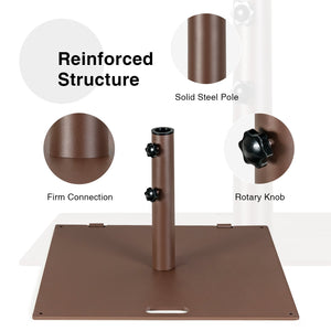 50 LBS Weighted 24 Inch Square Patio Umbrella Base view 7