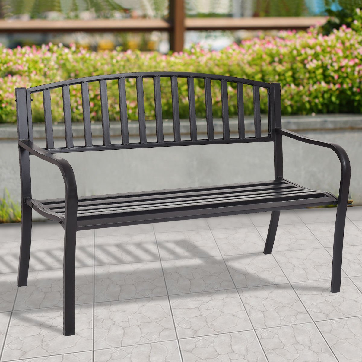 50 Inch Patio Garden Bench Loveseats for Outdoor view 8