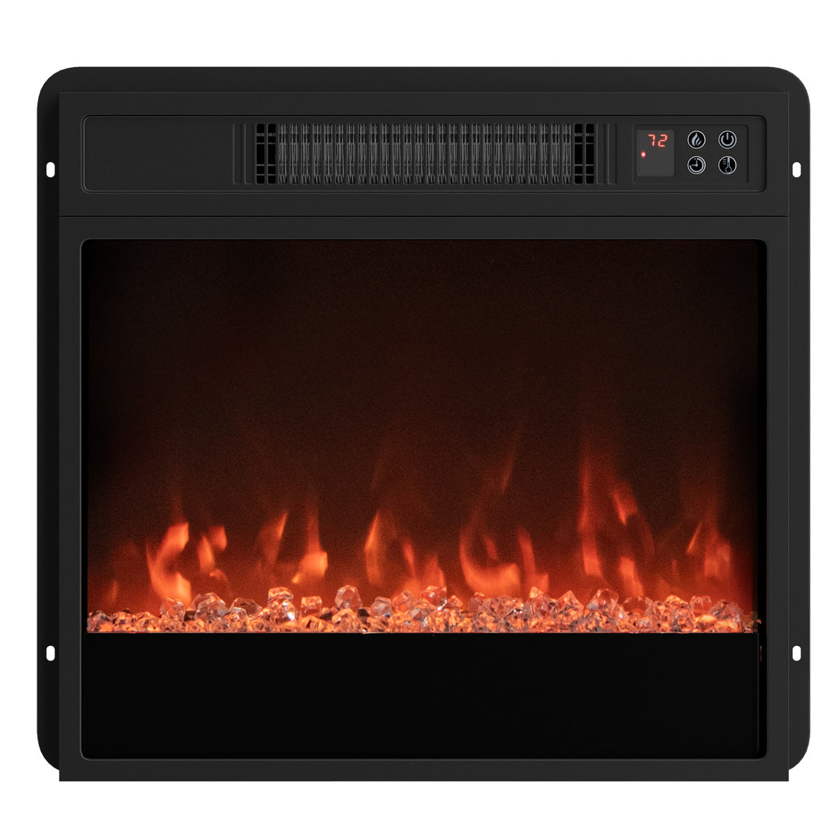5000 BTU 18-Inch Electric Fireplace Insert with Remote Control and Brightness-Black view 4
