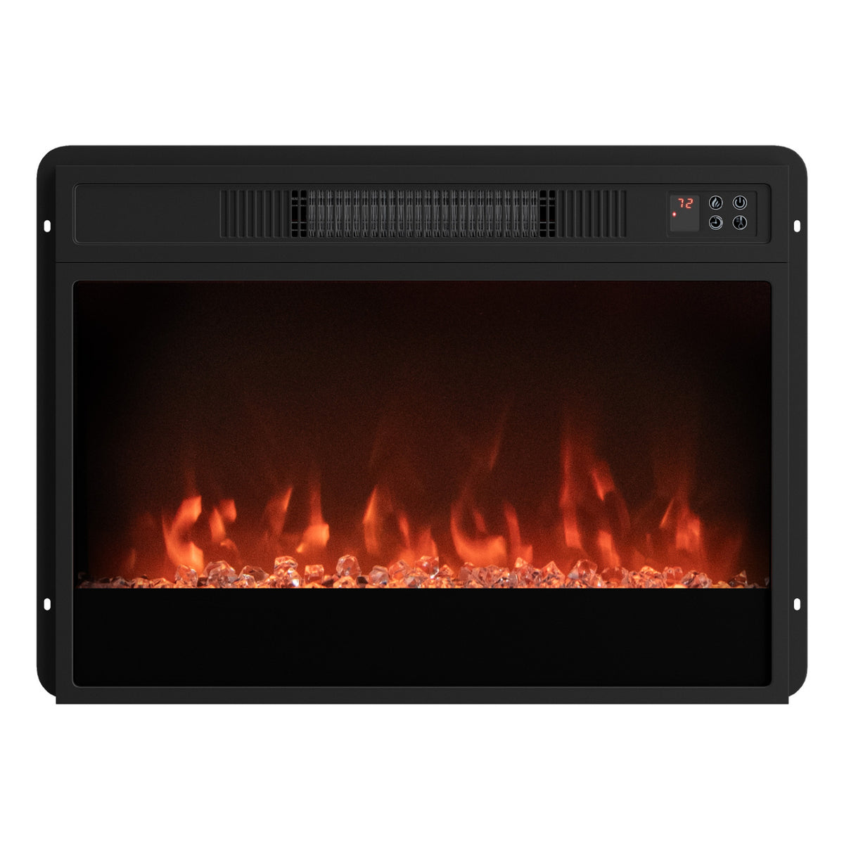 5000 BTU 23-Inch Electric Fireplace Insert with Remote Control and Brightness-Black view 4