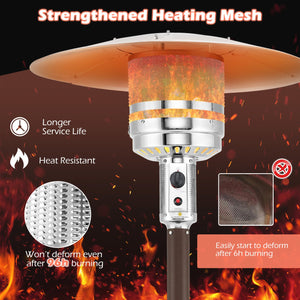 50000 BTU Propane Patio Heater with Round Table Design-Brown view 6
