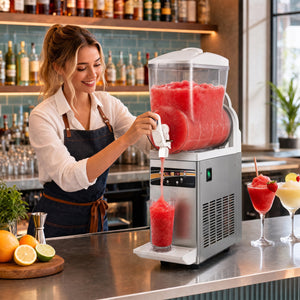 507 oz Commercial Slushy Machine Single Tank No Ice Needed-Silver view 2