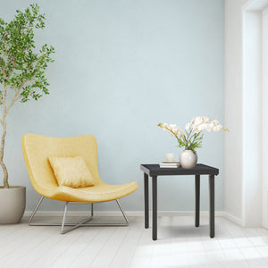 Outdoor Side Table, Patio End Table with Umbrella Hole, Small Coffee Table with Steel Frame for Balcony – view 7