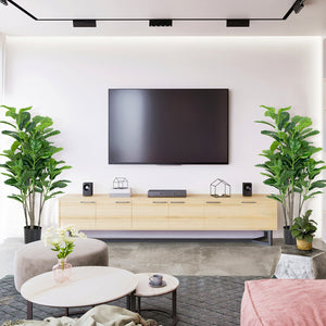 51 Inch 2-Pack Artificial Fiddle Leaf Fig Tree for Indoor and Outdoor view 7