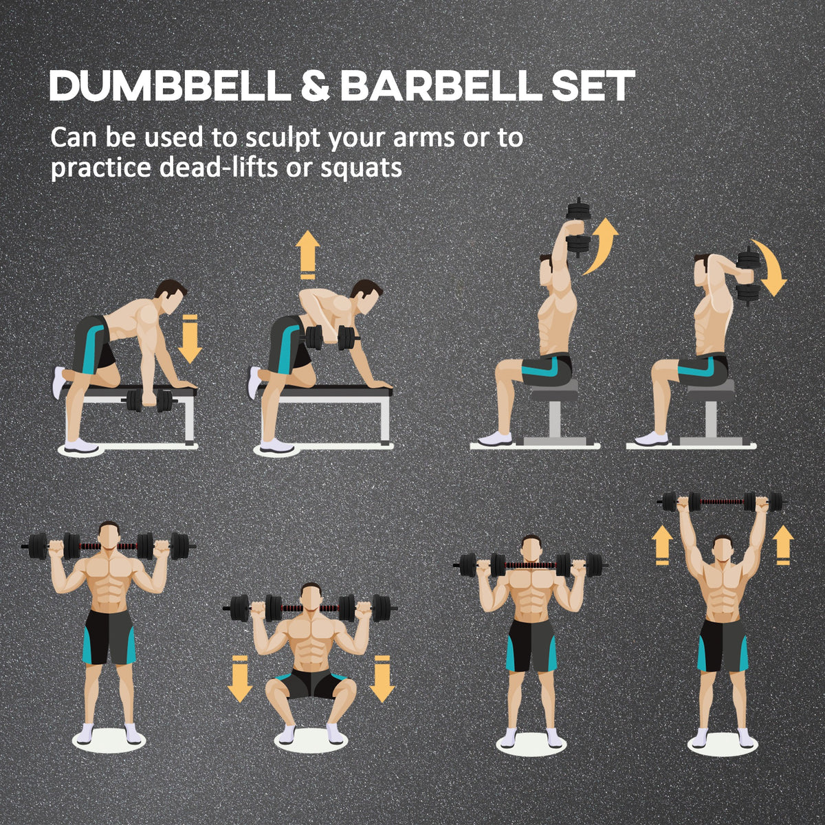 Soozier 44lbs 2-in-1 Adjustable Dumbbells Weight Set, Dumbbell Hand Weights Barbell for Body Fitness, Lifting Training for Home, Office, Gym, Black and Red