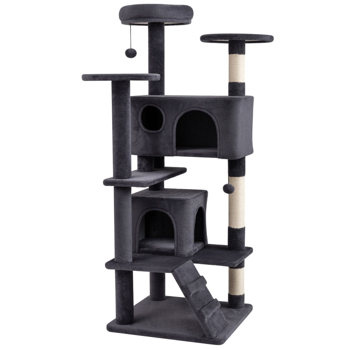 52 Inch Tall Cat Tree Tower for Indoor Cats-Dark Gray view 3
