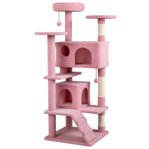 52 Inch Tall Cat Tree Tower for Indoor Cats-Pink view 3