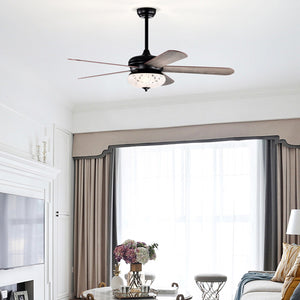52 Inches Ceiling Fan with Remote Control-Oak view 2
