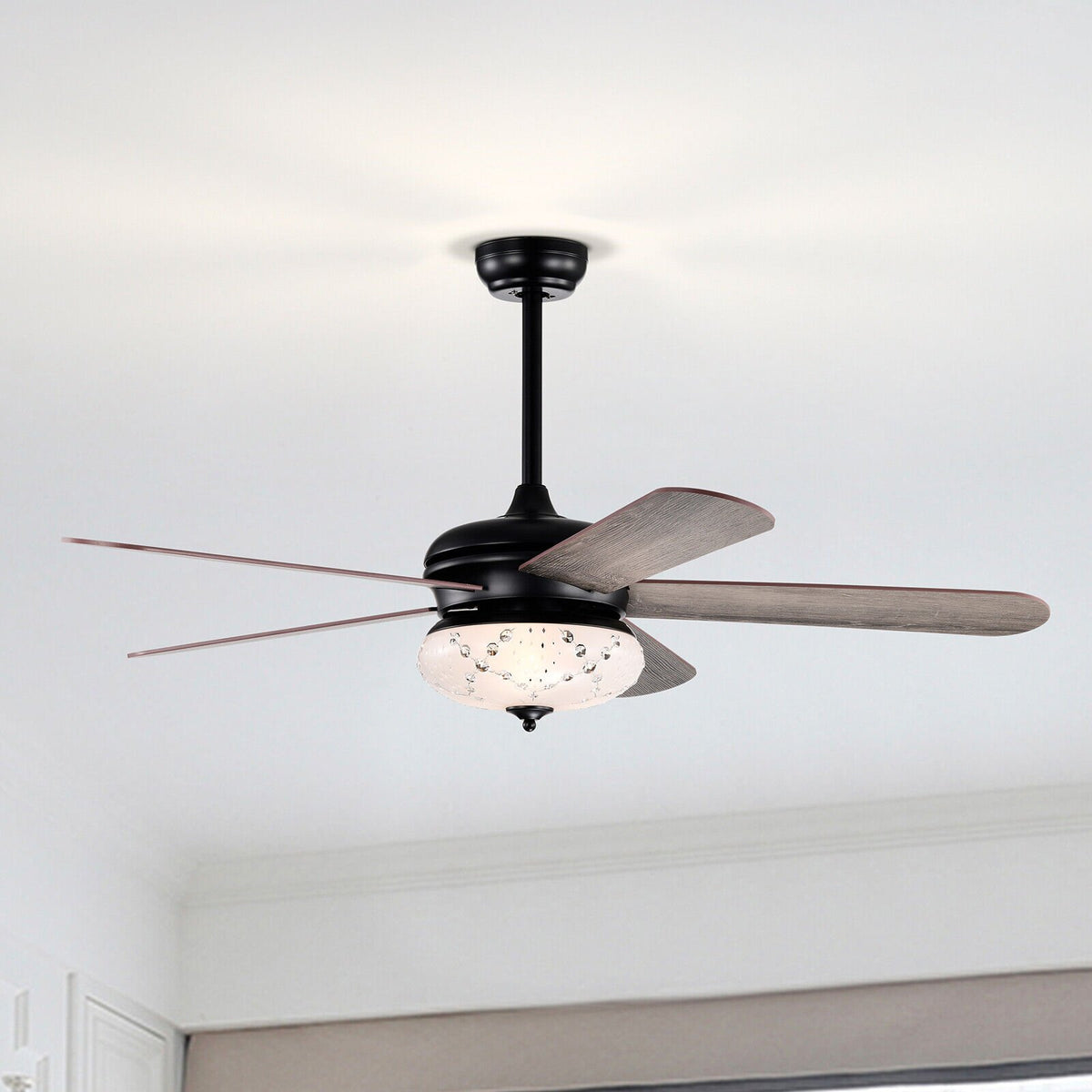 52 Inches Ceiling Fan with Remote Control-Oak view 6