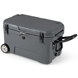 52 Quart Portable Hard Cooler with 6-Day Ice Retention and Wheels-Gray