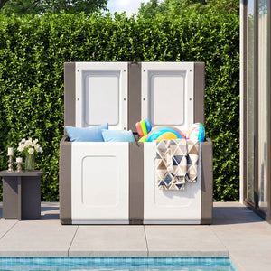 53 Gallon Patio Container with Lockable Lid, for Packages and Garden-Beige view 6