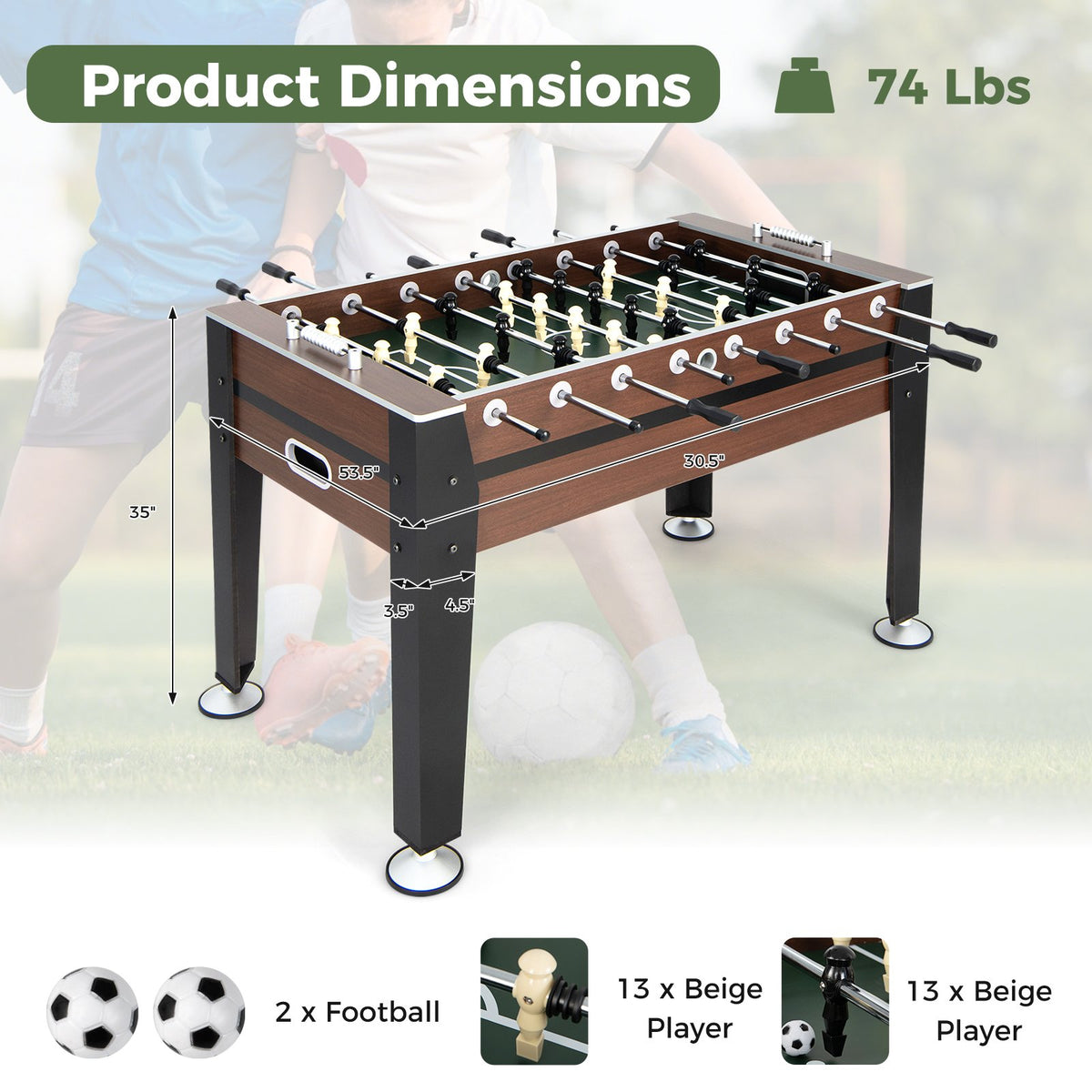 54 Inch Indoor Competition Game Soccer Table view 3