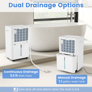 54 Pints Dehumidifier for Home 4500 Sq.Ft Dehumidifier-White view 6