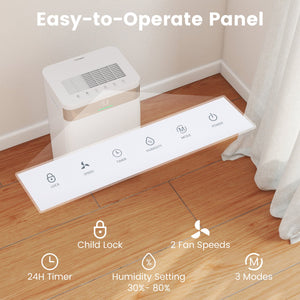 54 Pints Dehumidifier for Home 4500 Sq.Ft Dehumidifier-White view 7