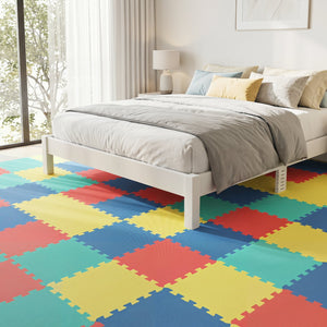 54 Pack EVA Foam Floor Tiles with Non-Slip & Borders for Home Gym-Multicolor view 3