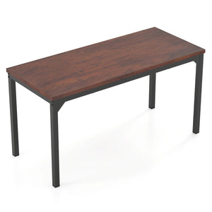 55 Inch Conference Table with Heavy-duty Metal Frame-Brown