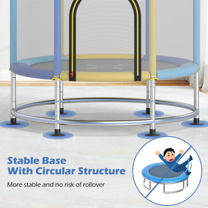 55 inches Kids Trampoline Gift for for 3-6 Years Old Boys and Girls-Navy view 5