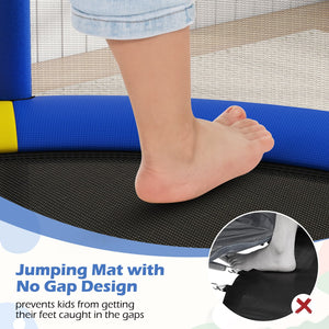 55 inches Kids Trampoline Gift for for 3-6 Years Old Boys and Girls-Navy view 6