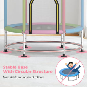 55 inches Kids Trampoline Gift for for 3-6 Years Old Boys and Girls-Pink view 5