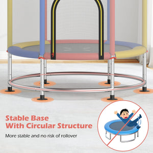 55 inches Kids Trampoline Gift for for 3-6 Years Old Boys and Girls-Red view 5