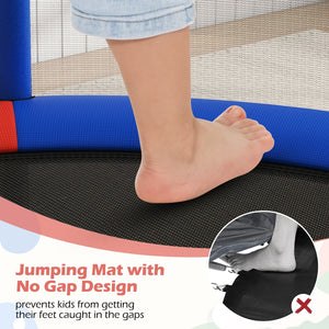 55 inches Kids Trampoline Gift for for 3-6 Years Old Boys and Girls-Red view 6