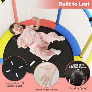55 inches Kids Trampoline Gift for for 3-6 Years Old Boys and Girls-Red view 7