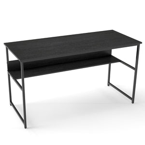55 x 24 inch Computer Desk with Power Outlets and USB Ports-Black view 4
