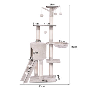 56 Inch Condo Scratching Posts Ladder Cat Play Tree view 5