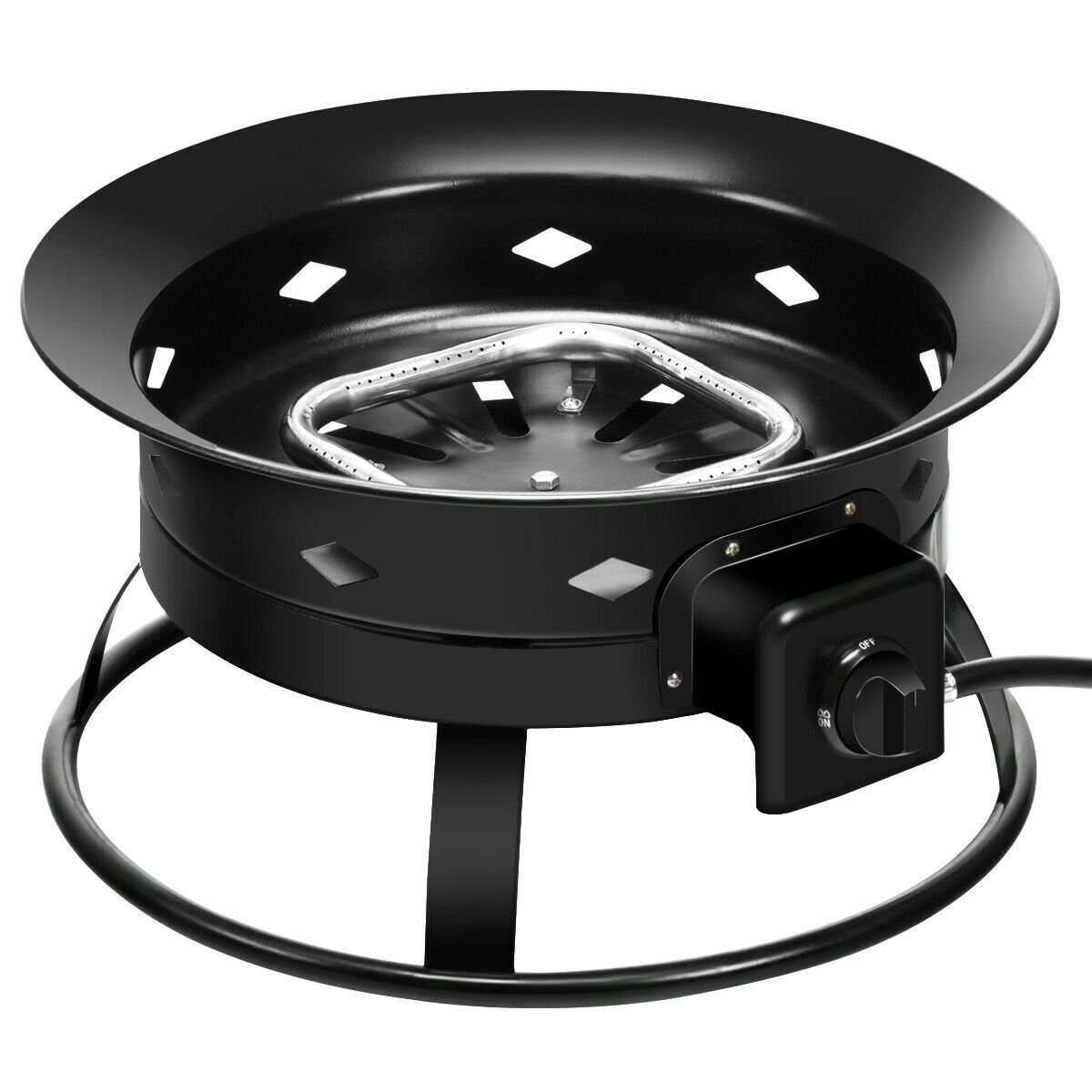 58 000BTU Firebowl Outdoor Portable Propane Gas Fire Pit with Cover and Carry Kit view 4