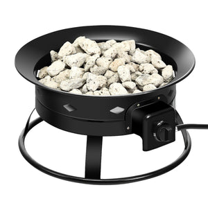58 000BTU Firebowl Outdoor Portable Propane Gas Fire Pit with Cover and Carry Kit view 6