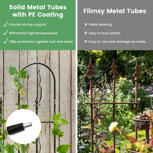 58 x 73 Inch Outdoor Garden Rose Arch Trellis for Climbing Plants view 6