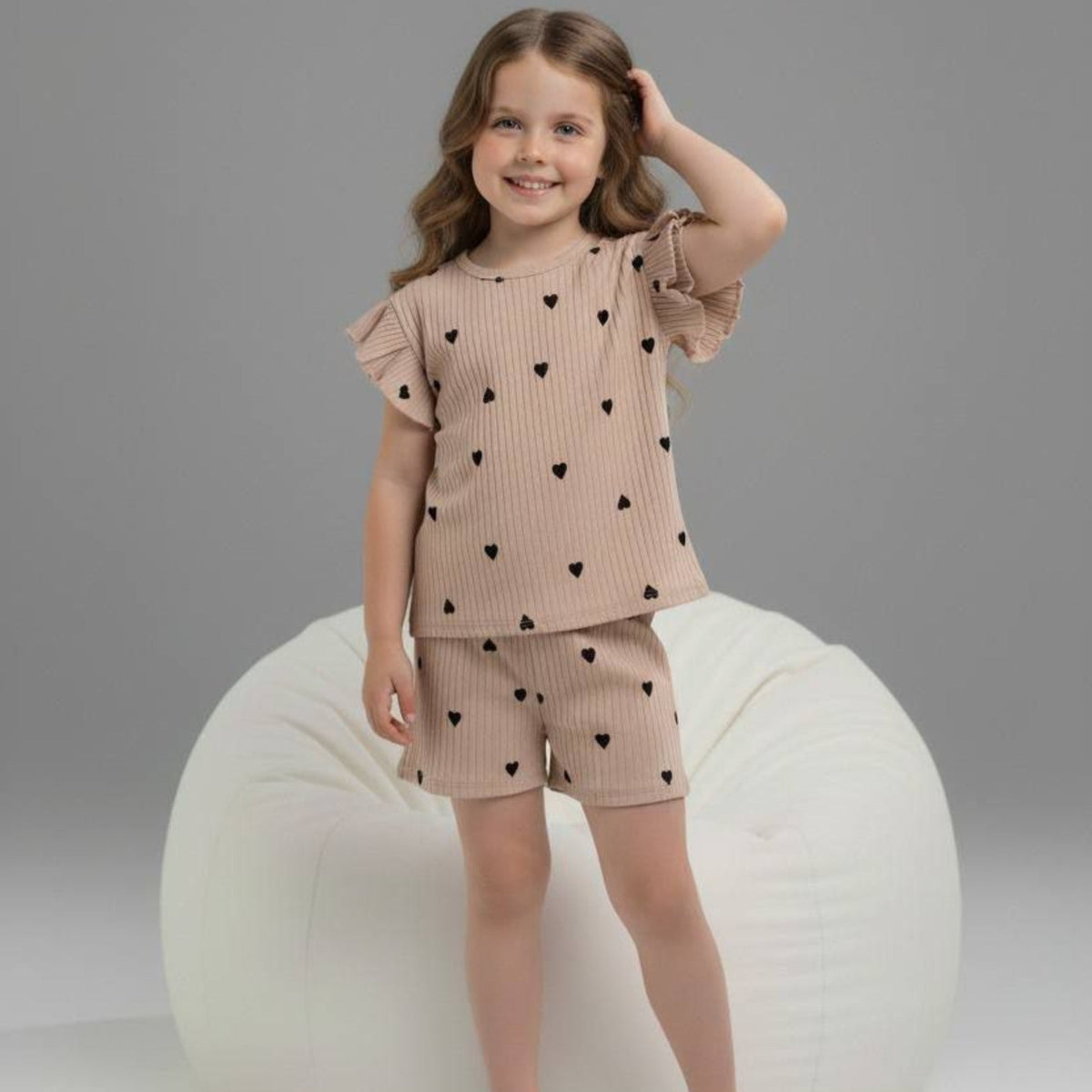 Tiny Hearts Girls Short Set