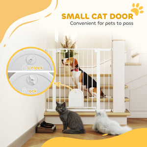 30"-52" Extra Wide Pet Gate Barrier with Small Door, 30"H Dog Gate with Safety Gate Barrier – view 32