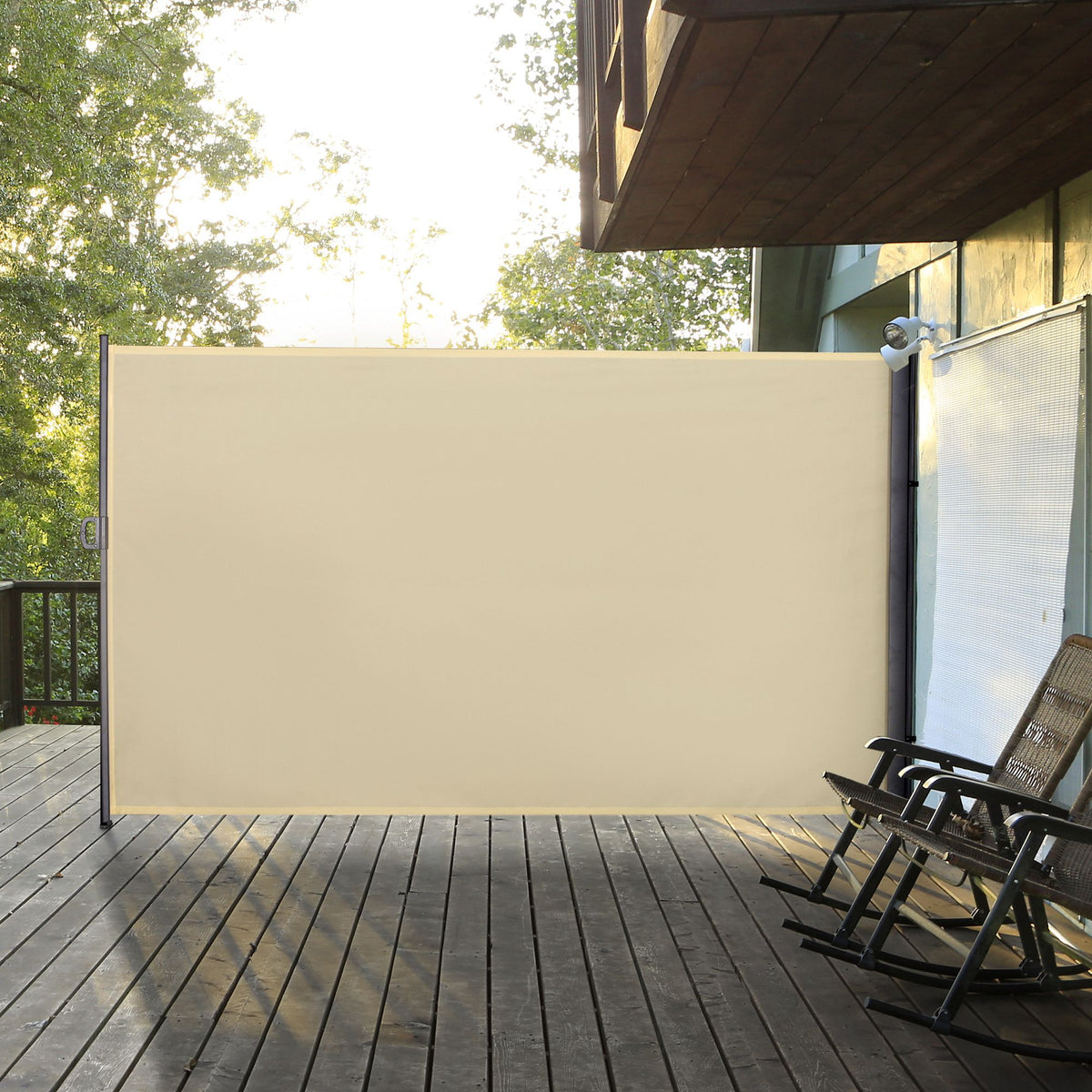 118" x 79" Retractable Side Awning Patio Outdoor Folding Privacy Screen with Resistance to UV Rays & Wind – view 8