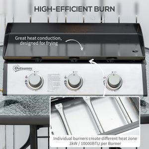 2 Burner Liquefied Gas Grill, Portable Tabletop BBQ Grill, for Camping, Picnic, Silver – view 10