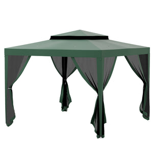 10' x 10' Outdoor Canopy Tent Party Tent with Mesh Netting and Double Tier Roof for Backyard, Garden – view 22