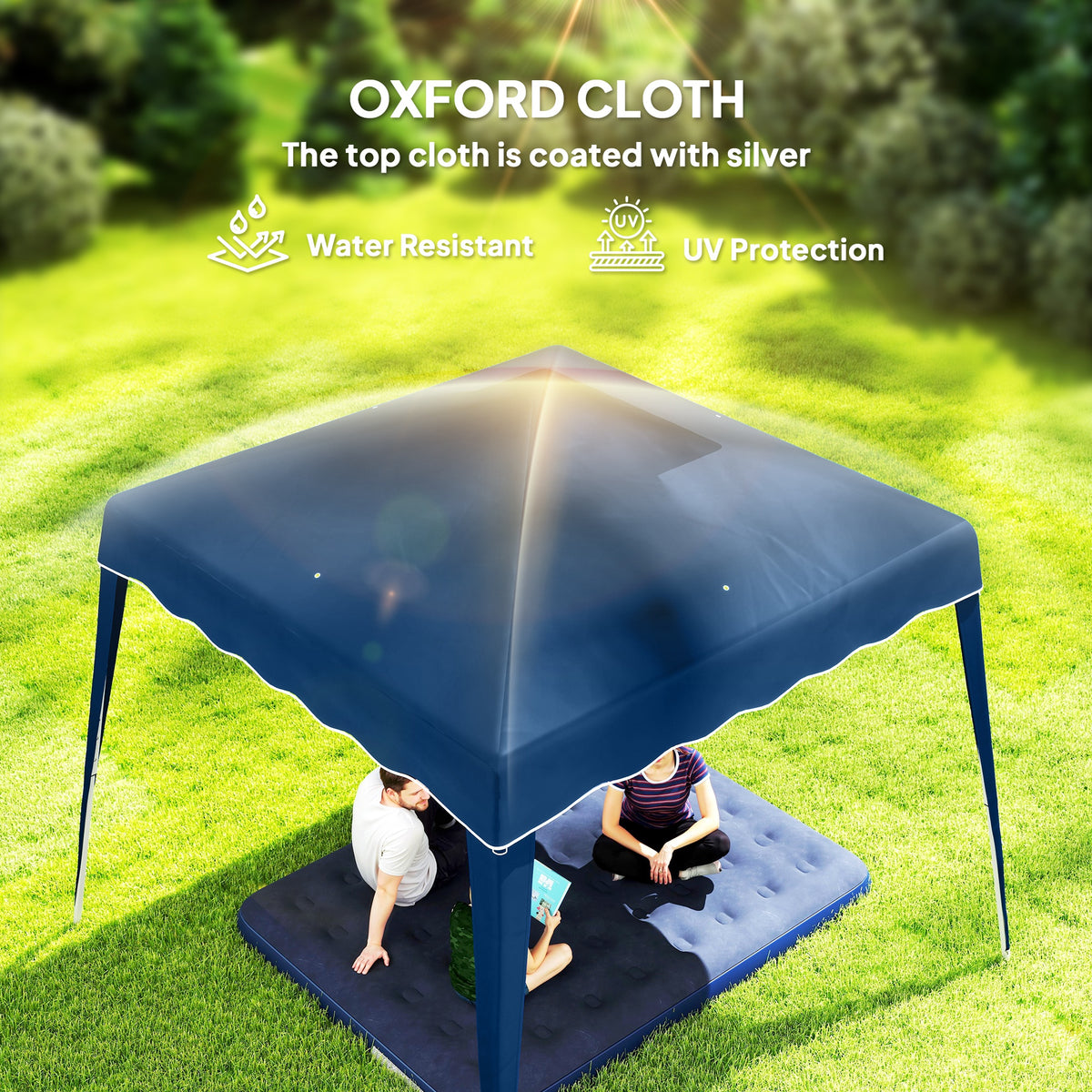 8' x 8' Pop Up Canopy, Outdoor Foldable Tent, Portable Canopy Tent with Carrying Bag for Camping, Party – view 4