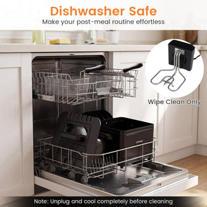 5.3-Qt Electric Deep Fryer with 3 Baskets 1700W LED Touch Screen and 6 Presets-Black view 9