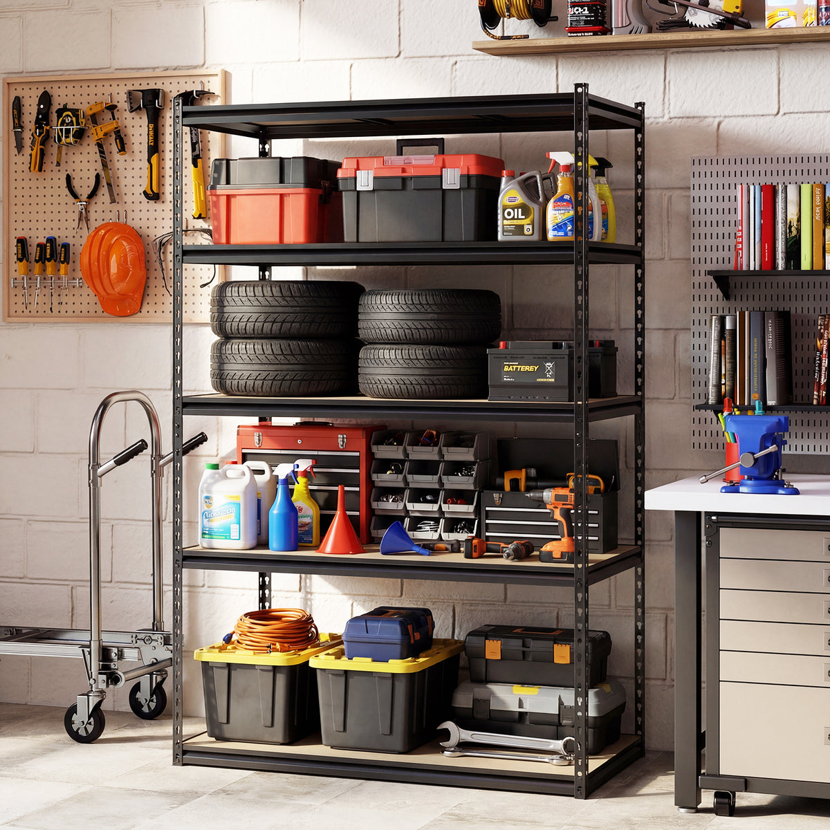 5-Tier Garage Shelving Unit 2200 LBS Heavy Duty Adjustable Utility Rack-Set of 3 view 2