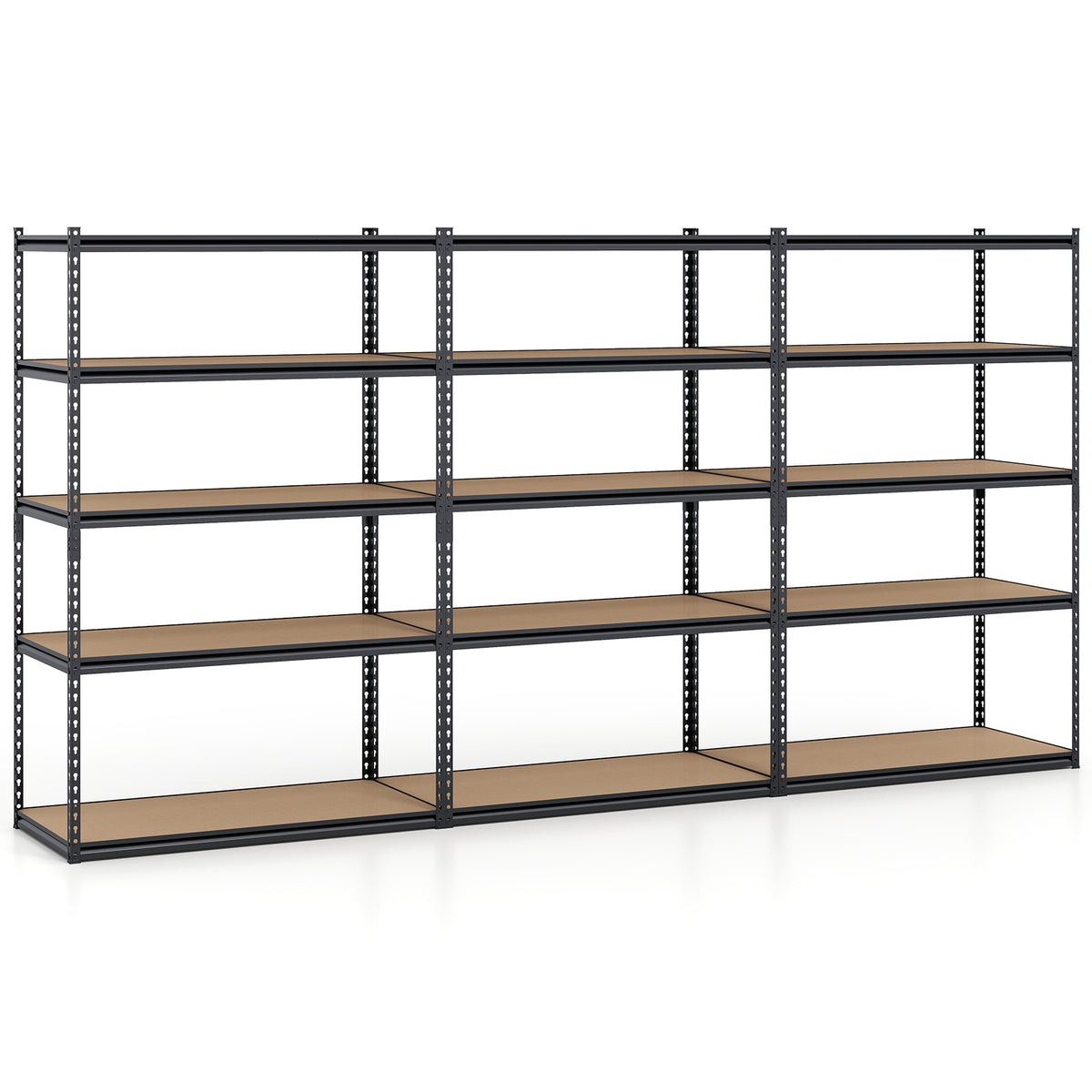 5-Tier Garage Shelving Unit 2200 LBS Heavy Duty Adjustable Utility Rack-Set of 3
