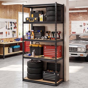 5-Tier Garage Shelving Unit 2200 LBS Metal Storage Shelves Adjustable Utility Rack-Set of 2 view 3