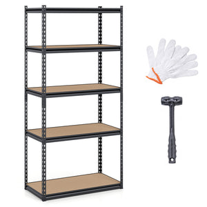 5-Tier Garage Shelving Unit 2200 LBS Metal Storage Shelves Adjustable Utility Rack-1 piece