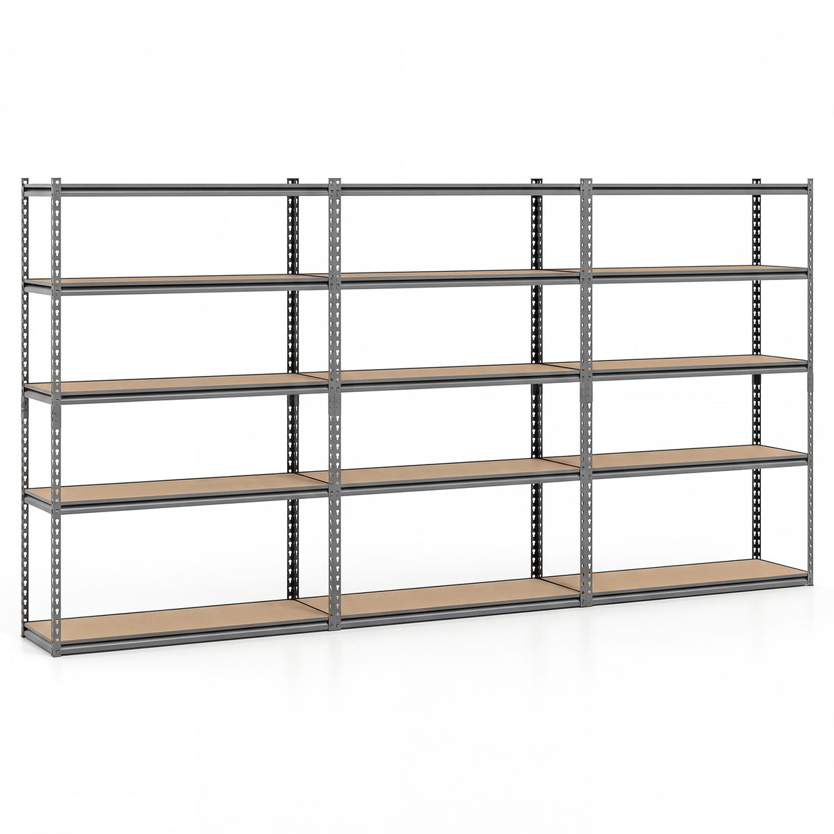 5-Tier Garage Shelving Unit 2200 LBS Metal Storage Shelves Adjustable Utility Rack for Warehouse-Set of 3