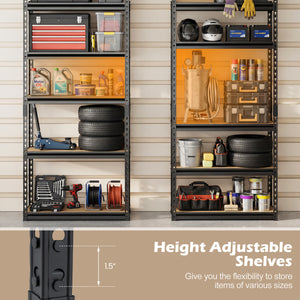 5-Tier Garage Shelving Unit 2200 LBS Metal Storage Shelves Adjustable Utility Rack-Set of 4 view 8