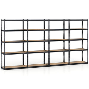 5-Tier Garage Shelving Unit 2200 LBS Metal Storage Shelves Adjustable Utility Rack-Set of 4