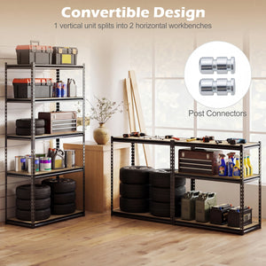 5-Tier Garage Shelving Unit 2200 LBS Metal Storage Shelves Adjustable Utility Rack-1 piece view 8